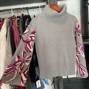 Cabi turtleneck sweater with bell sleeves